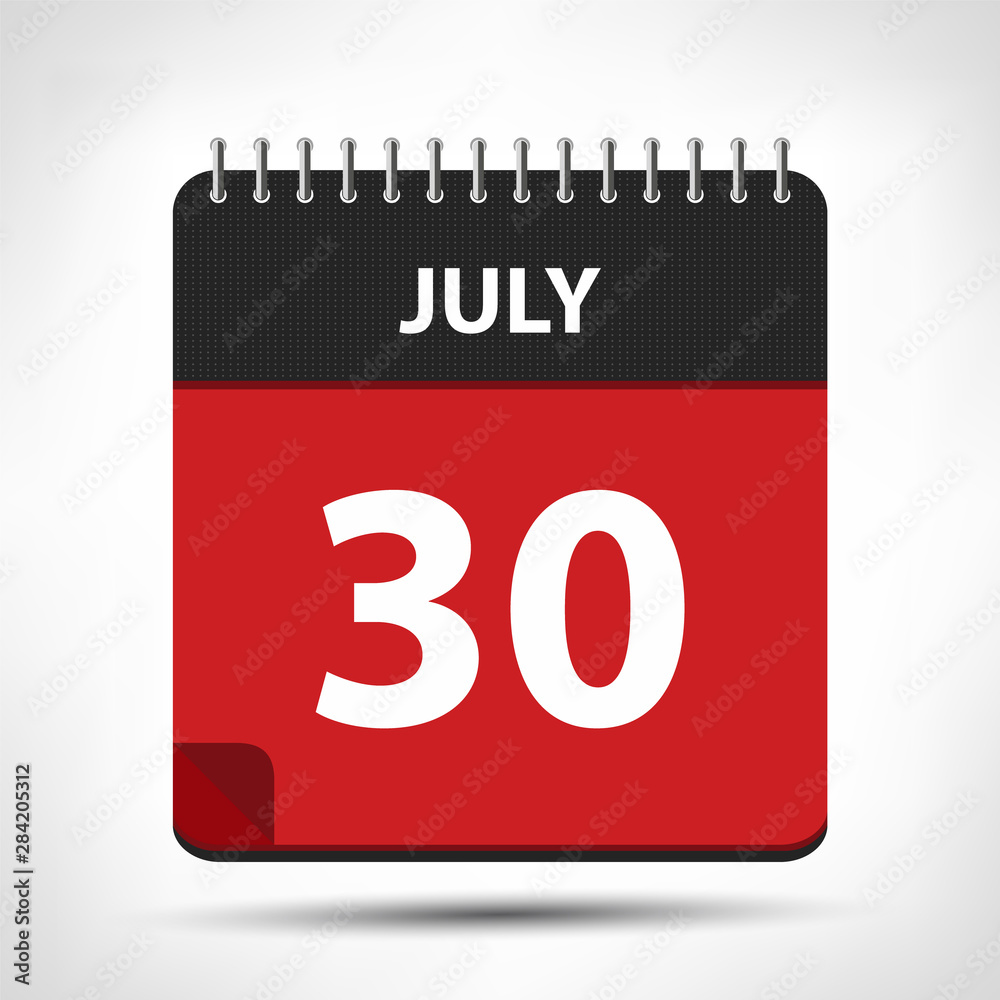 July 30 - Calendar Icon - Calendar design template July 30 - Calendar Icon - Calendar design template