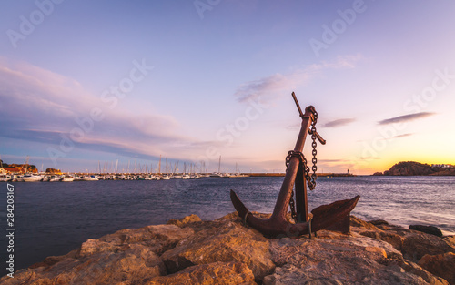 brava coast seascape with a foreground anchor
