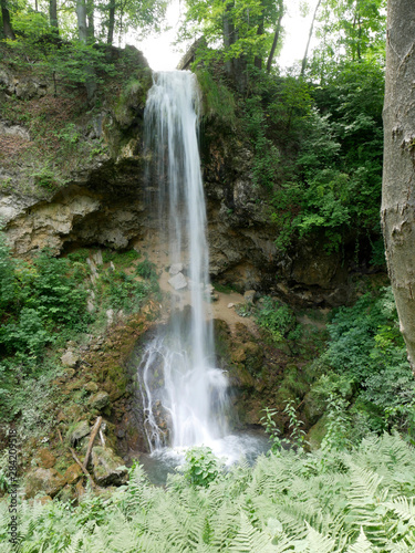 waterfall in the mountains near Lake Hamory