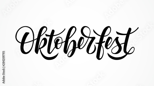 Oktoberfest logo design, vector in flat style