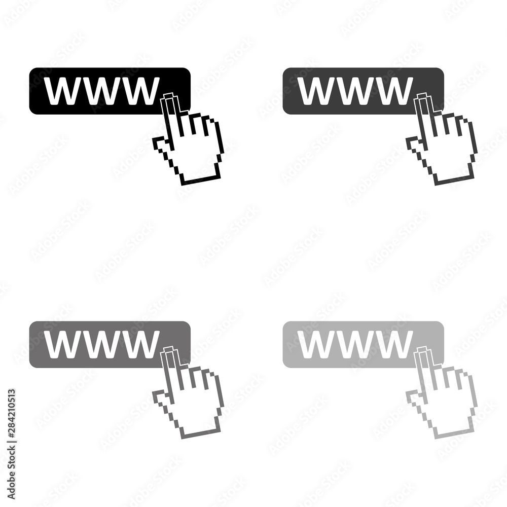 Obraz premium .www icon - black vector icon