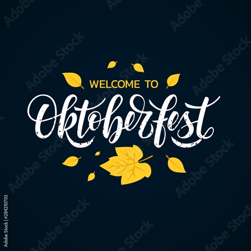 Oktoberfest banner design, vector in flat style