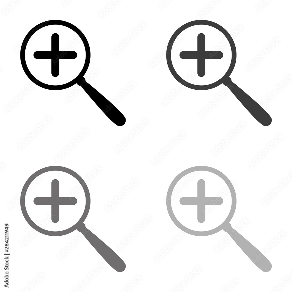 Obraz premium .Zoom in - black vector icon