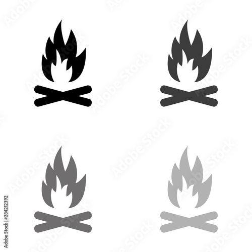 .Bonfire - black vector icon