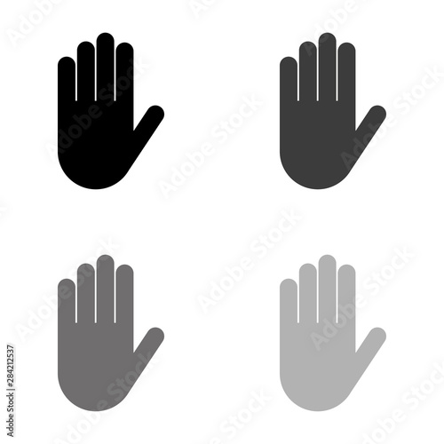 .Hand - black vector icon