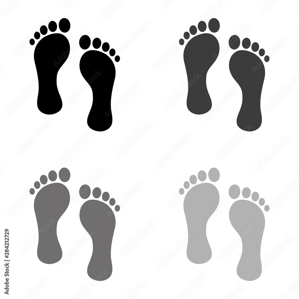 .footprint - black vector icon .footprint - black vector icon