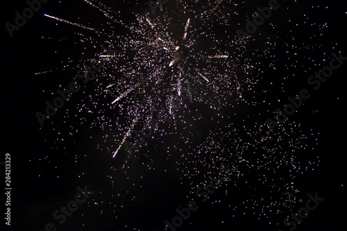 fireworks in the night sky