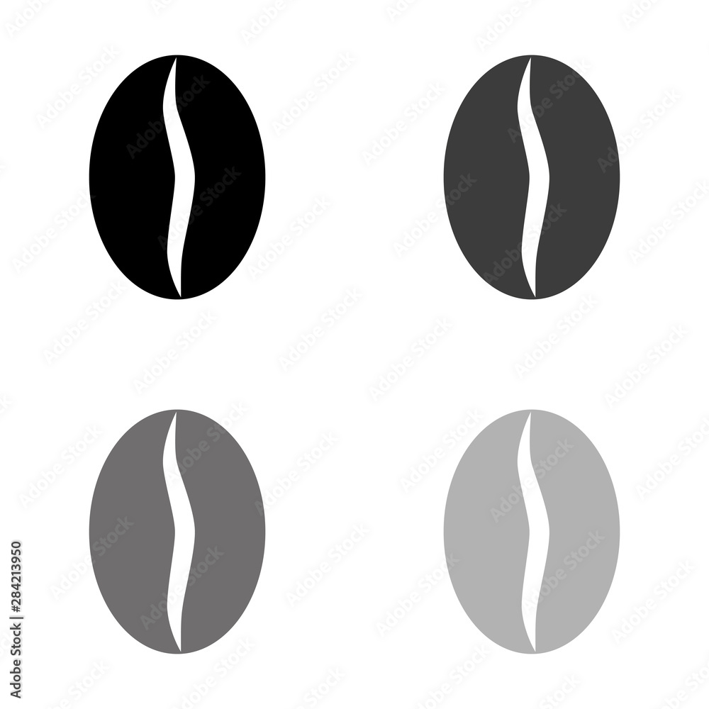.coffee beans - black vector icon