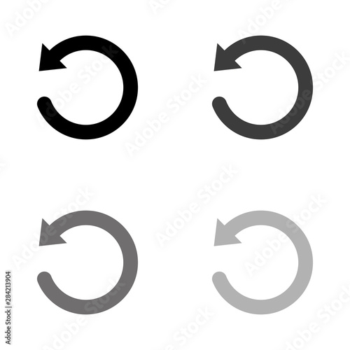 .undo symbol - black vector icon