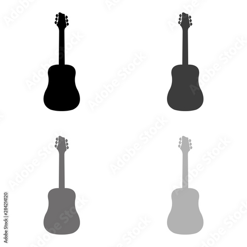 .Guitar - black vector icon
