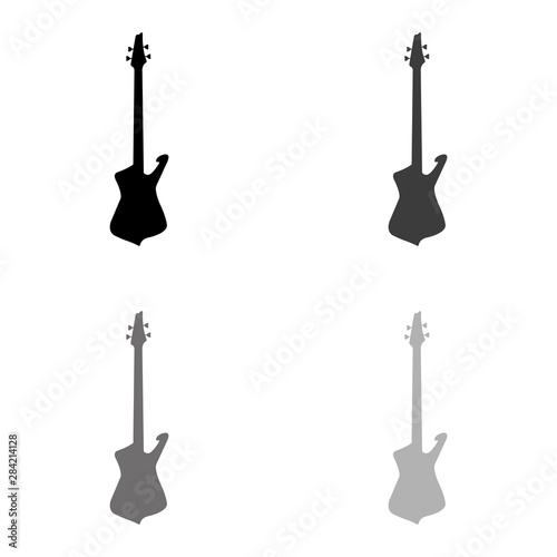 .Guitar - black vector icon