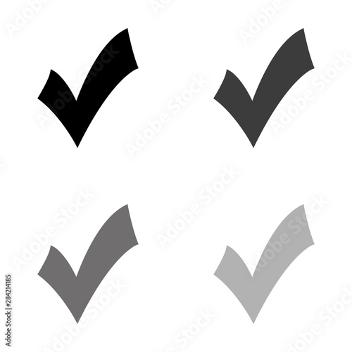 .check mark; tick; yes; vote - black vector icon