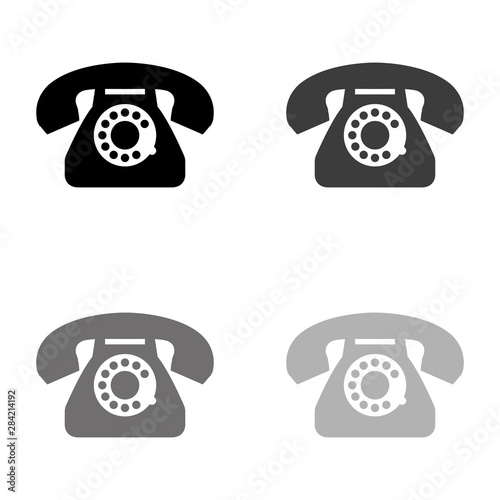 .telephone - black vector icon