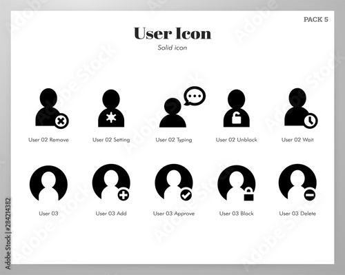 User icons Solid pack