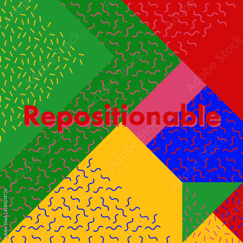 Retro Memphis Abstract Pattern Childish Vector Artwork