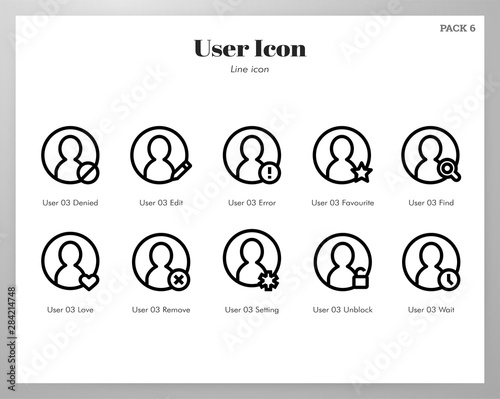 User icons Line pack