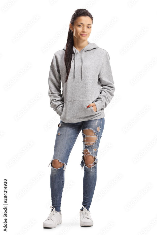 2,102 Ripped Jeans Hoodie Stock Photos, High-Res Pictures, and Images -  Getty Images