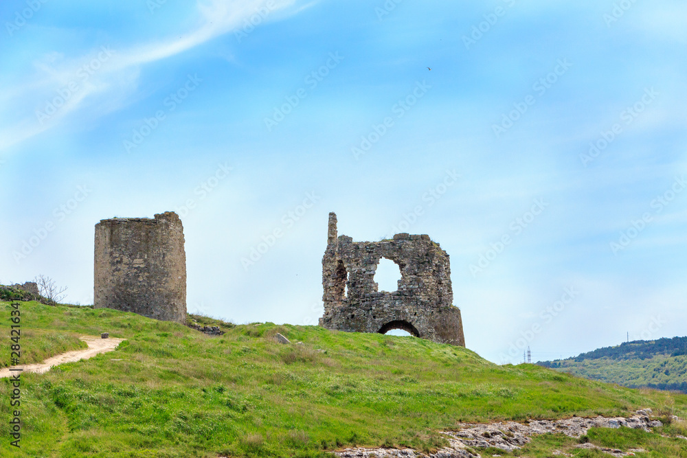 The ruins of the fortress Kalamita. Inkerman, Republic Of Crimea.