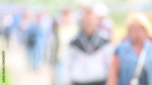 Wallpaper Mural A lot of walking people. Out of focus. Torontodigital.ca