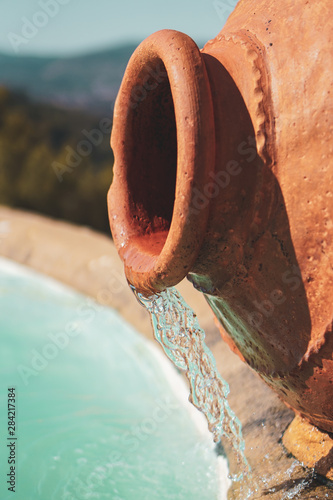 amphora on the pool