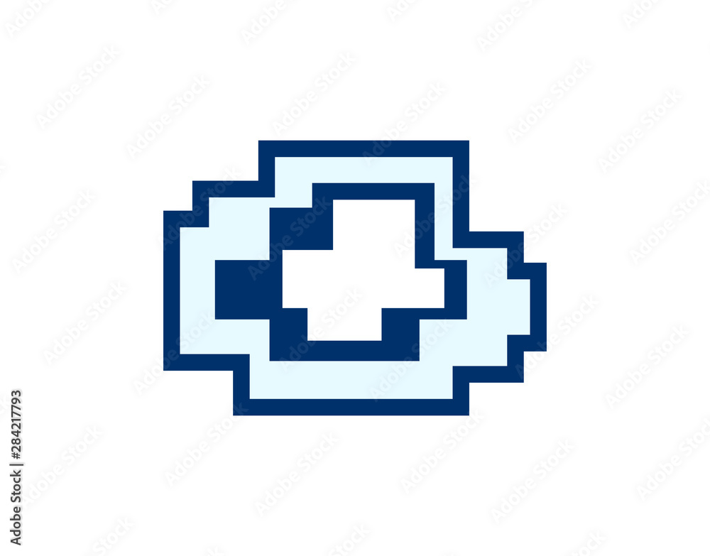 Vector pixel speech bubble. Message box with space for text Vector pixel speech bubble. Message box with space for text