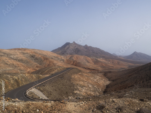 Road through the desert mountains. Landscape concept. © Luis