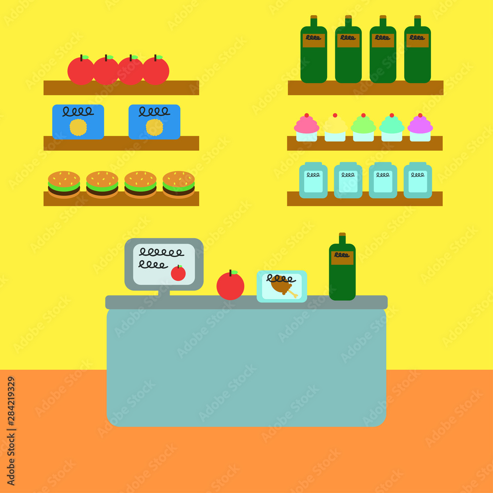 Checkout at the grocery store