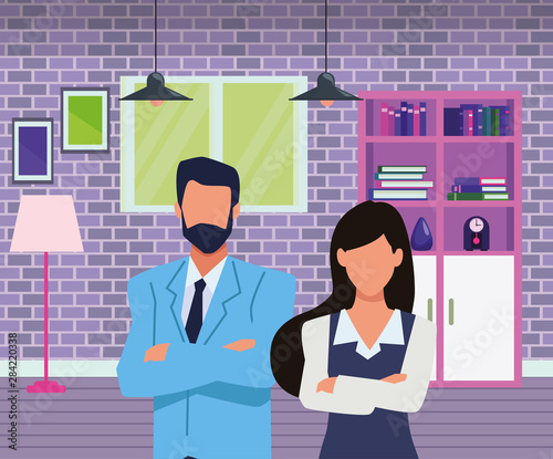 Executive business entrepreneur couple