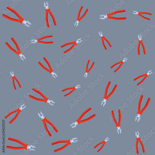 Plier construction tools background pattern