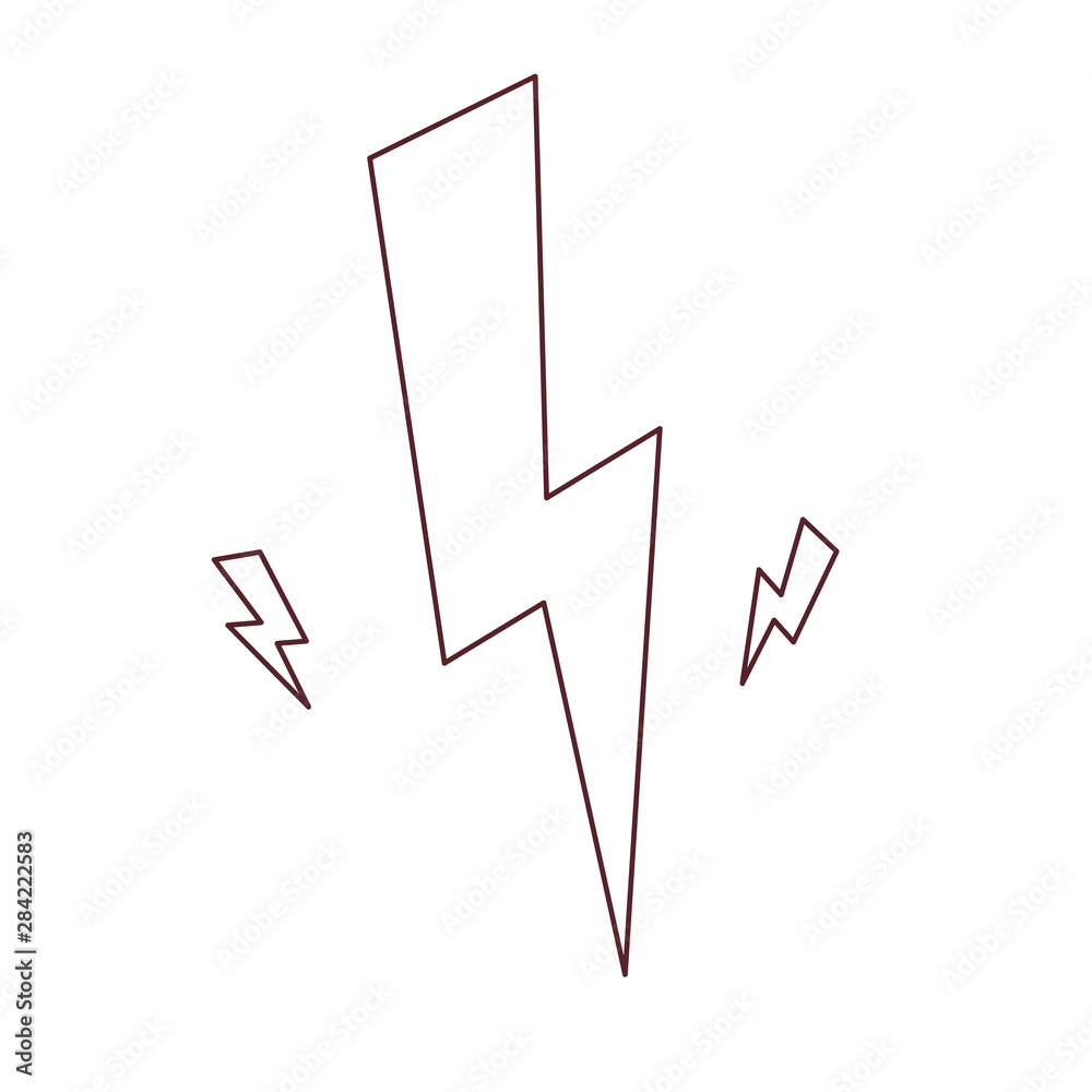 silhouette of thunder isolated icon silhouette of thunder isolated icon