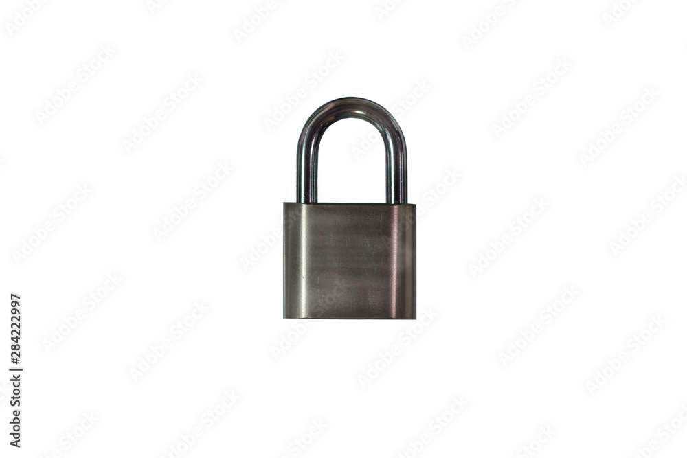 Metal padlock isolated on white background Metal padlock isolated on white background