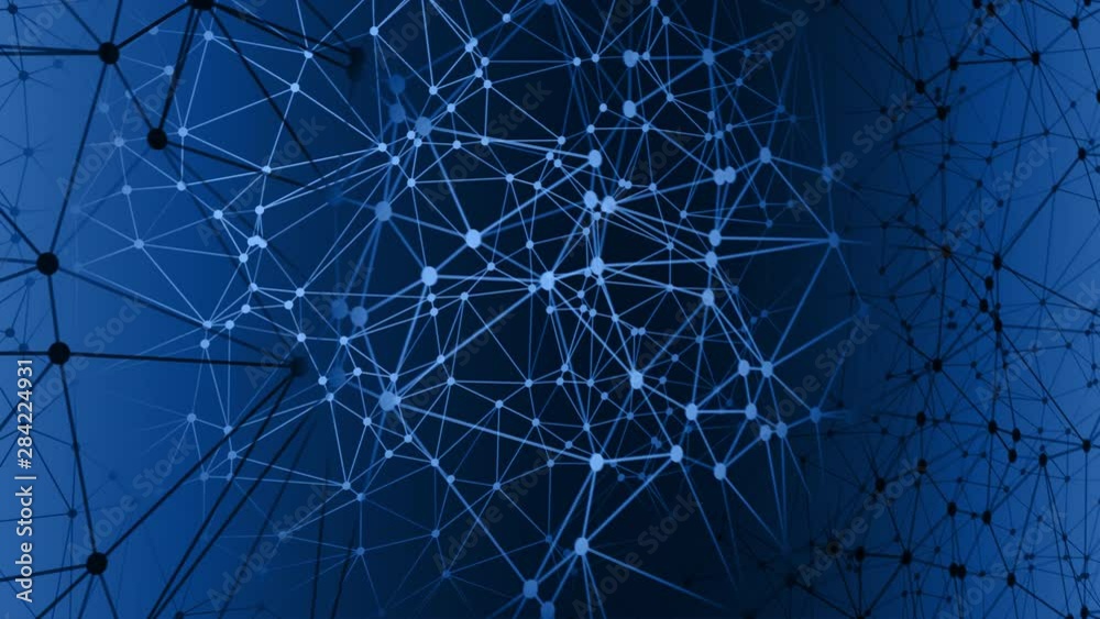 Digital dots connected background computer science conception 4k