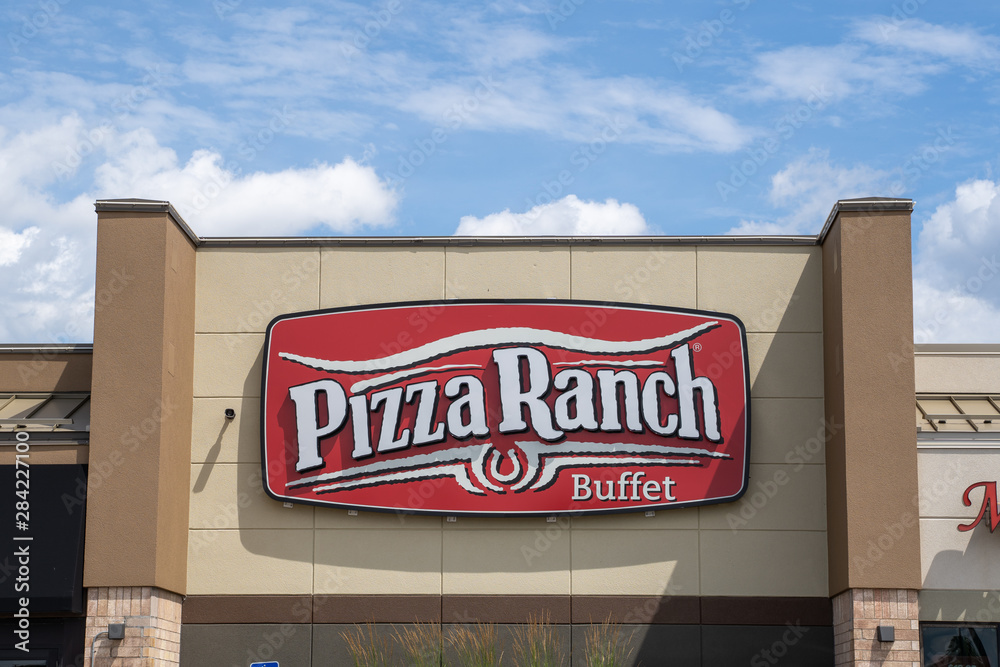 Crystal, Minnesota July 21, 2019 Exterior of a Pizza Rach pizza