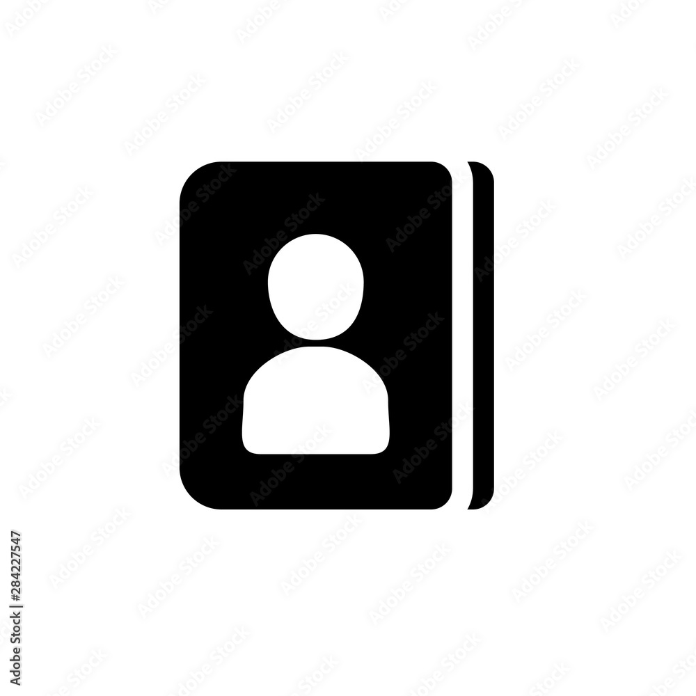 Phone book simple icon
