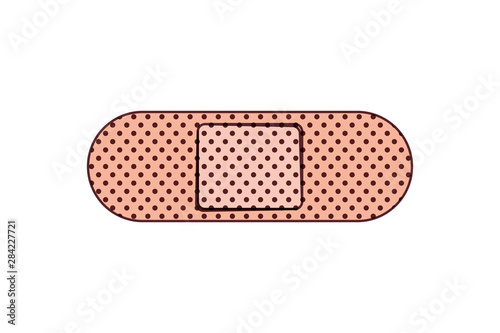 cure bandages isolated icon vector illustration