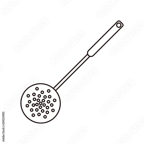 skimmer cooking icon on white background