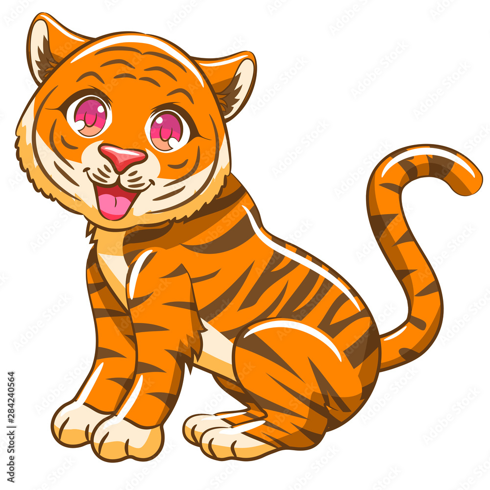 tiger vector graphic clipart design