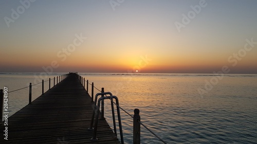 Sunrise above the ocean