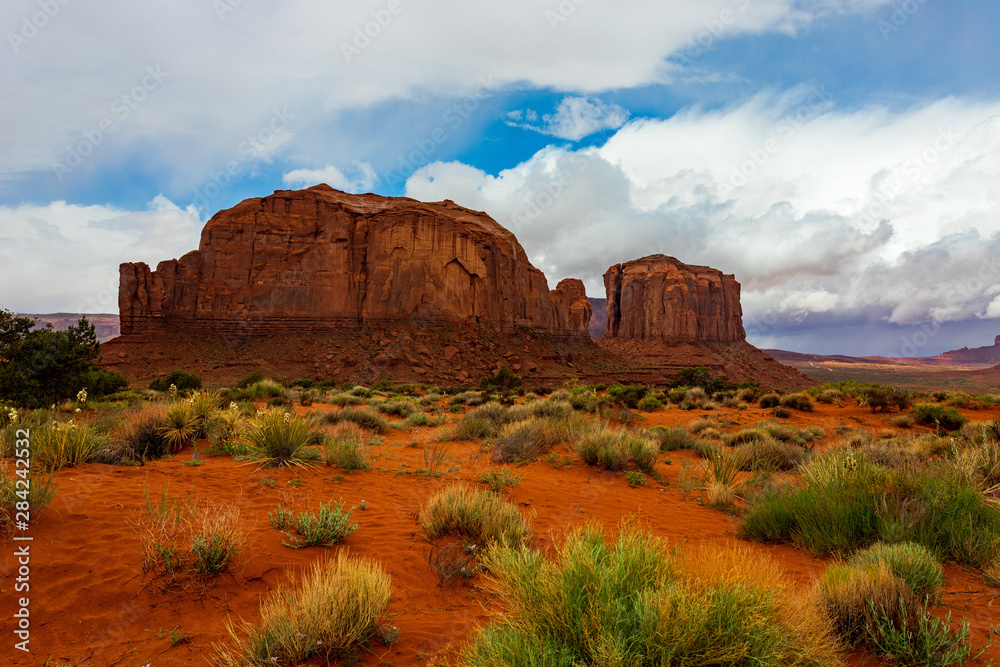 Monument rising above the desert