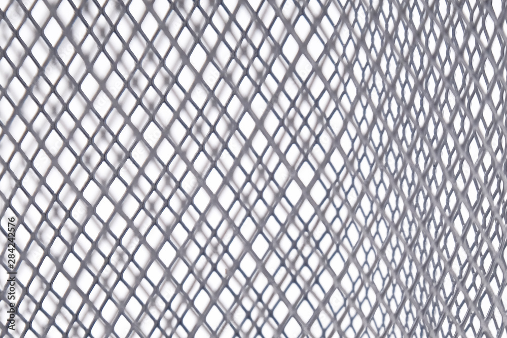 Fototapeta premium chain link fence with white background