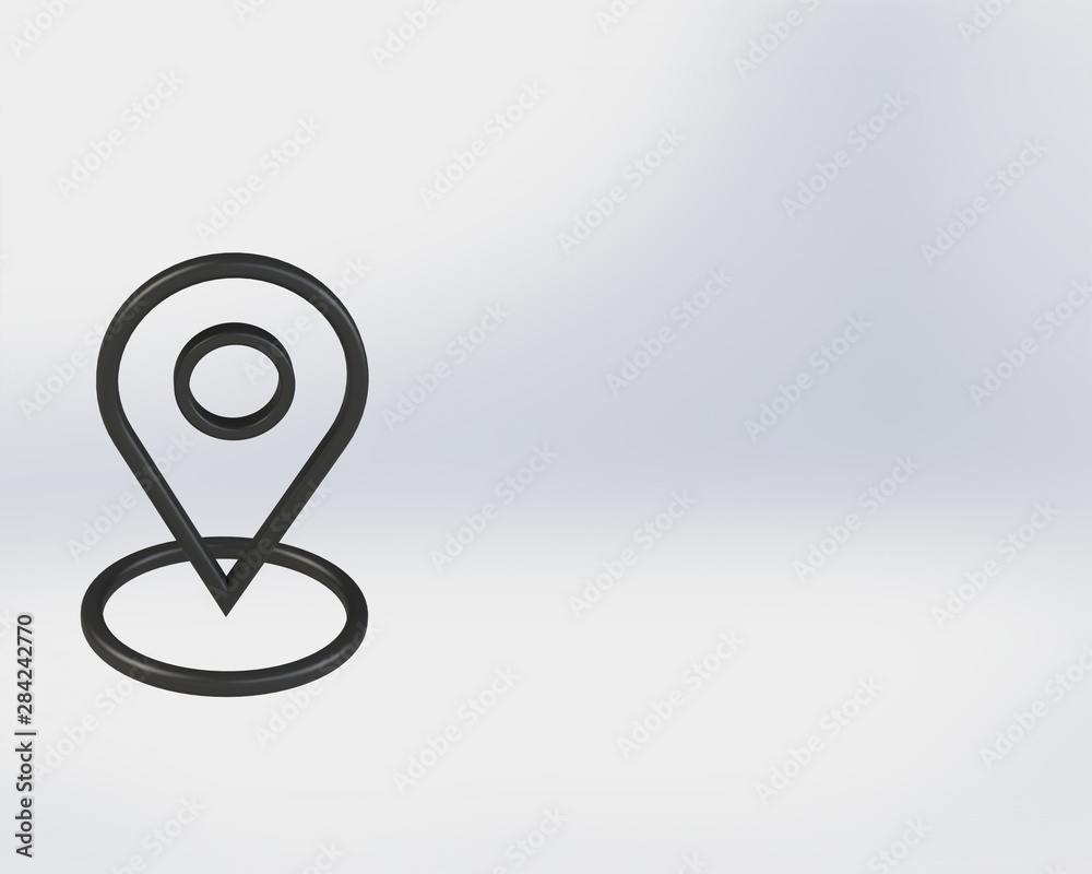 LOCATION pin glossy black arrow. The concept of tagging a sign landmark needle tip to create a route search. Isolated on white background 3D rendering 3D. – Illustration LOCATION pin glossy black arrow. The concept of tagging a sign landmark needle tip to create a route search. Isolated on white background 3D rendering 3D. – Illustration