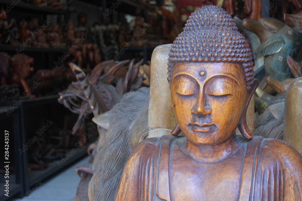 Buddha statue sculpture in Bali Indonesia.