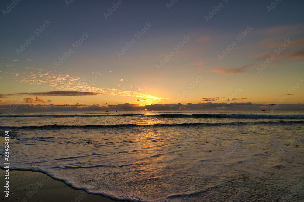 sunset on beach, australia 