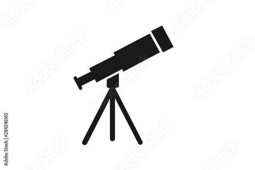 Telescope icon scientific tool, scientific exploration