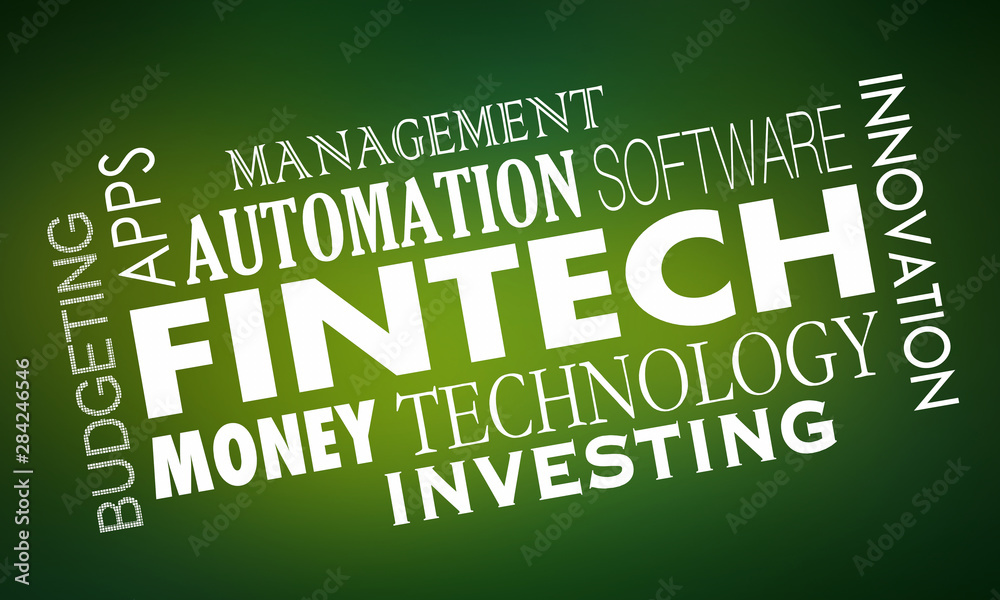 Fintech FInancial Technology Software Services 3d Illustration Fintech FInancial Technology Software Services 3d Illustration
