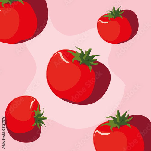 pattern of fresh red tomatoes vegetables