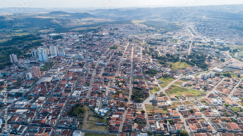 Aerial view of the São Sebastião do Paraíso city, Minas Gerais / Brazil. photo
