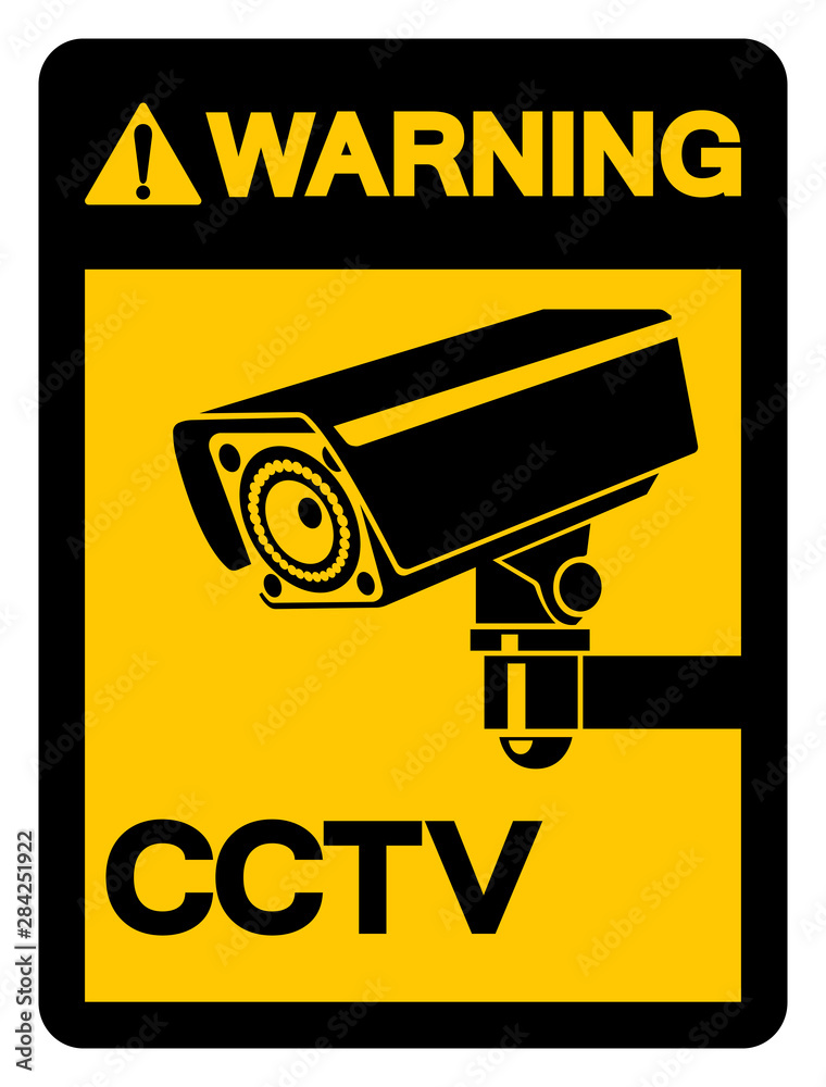 cctv sign vector