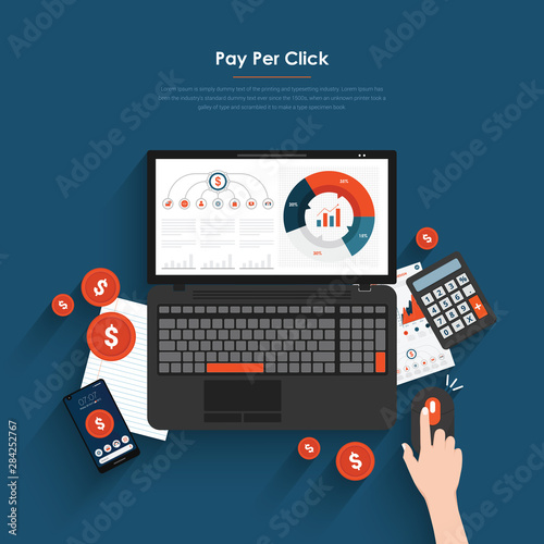 Pay per click internet advertising model