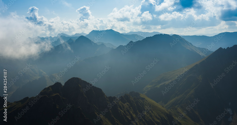 Moldoveanu peak or summit, 2544m. the highest in Romania. Fagaras mountains